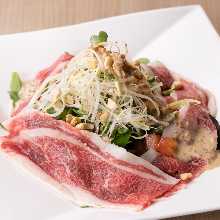 Beef shabu-shabu salad