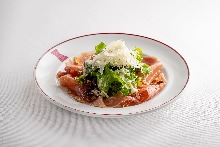 Kobe pork raw ham salad