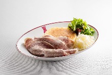 Tamba leaf salad and Kobe pork ham