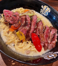 Kyoto Wagyu Beef Rib Cap Steak with Hakyu Ramen