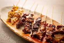 Assorted grilled chicken skewers, 8 kinds