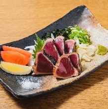 Straw-seared salted bonito