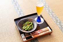 Garlic green soybeans (drink set)