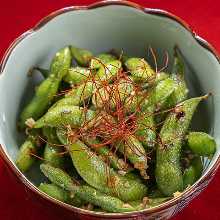 Grilled edamame