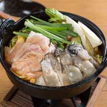 Special oyster hotpot with aged chige broth