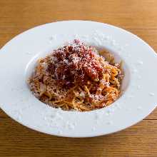 Rich tomato sauce pasta