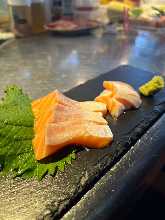 Salmon sashimi