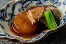 Yellowtail and daikon radish