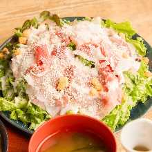 Caesar salad with prosciutto Caesar salad with prosciutto