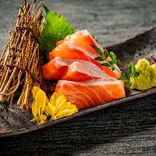 Salmon sashimi