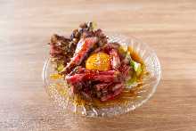 Steal tartare of roast beef