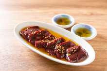 Aburi liver sashimi