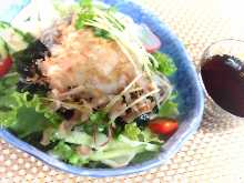 Soba(buckwheat) noodles and summer vegetable salad Soba(buckwheat) noodles and summer vegetable salad
