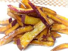 Butter-sauteed sweet potato with honey