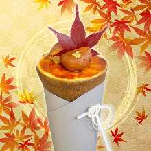  Hojicha and chestnut crepe