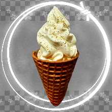 Premium Milk Soft Serve Ice Cream with Gold Leaf