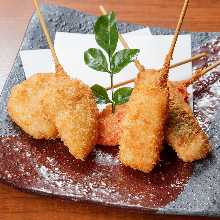 Assorted deep-fried skewers, 5 kinds