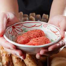 Seared spicy cod roe