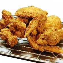 Fried half body of chicken