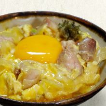 "Oyako" locally raised chicken and egg rice bowl