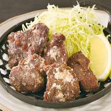 Marinated deep-fried whale (seasoned with soy sauce)