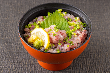 Horse mackerel rice bowl