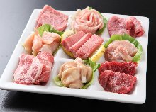 Assorted yakiniku dishes, 9 kinds