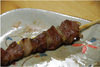 Grilled gizzard skewer