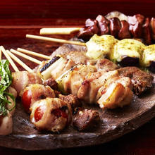 Assorted grilled skewers