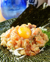 Stir-fried seafood in wasabi soy sauce