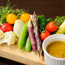 Grilled vegetable bagna cauda