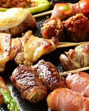 Assorted grilled skewers