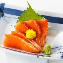 Salmon sashimi
