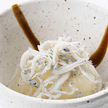 Whitebait with grated daikon