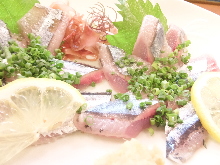 Pacific saury sashimi