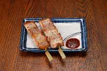 Pork rib skewer