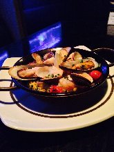 Seafood paella