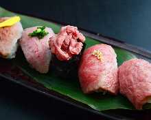 Beef sushi platter
