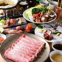 Hida beef and vegetable shabu-shabu