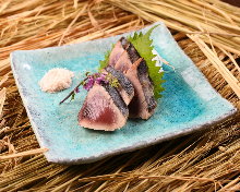 Straw-seared salted bonito