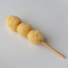 Fried quail egg skewer