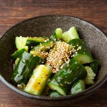 Smashed cucumber salad