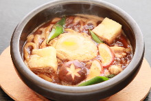 Wheat noodles boiled in miso