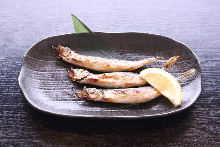 Seared shishamo smelt