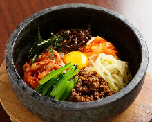 Stone grilled bibimbap