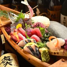 Assorted sashimi