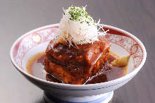 Simmered pork belly