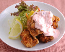 Fried chicken with tartar sauce