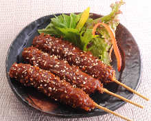 Cutlet skewers with miso