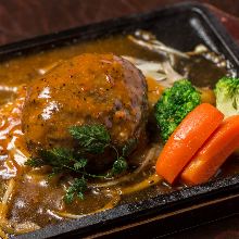 Beef tongue hamburger steak